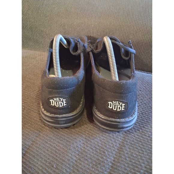 11 Wide Hey Dude Black Wedges - Picture 4 of 8